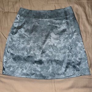 Ice Blue Satin Mini Skirt Princess Polly